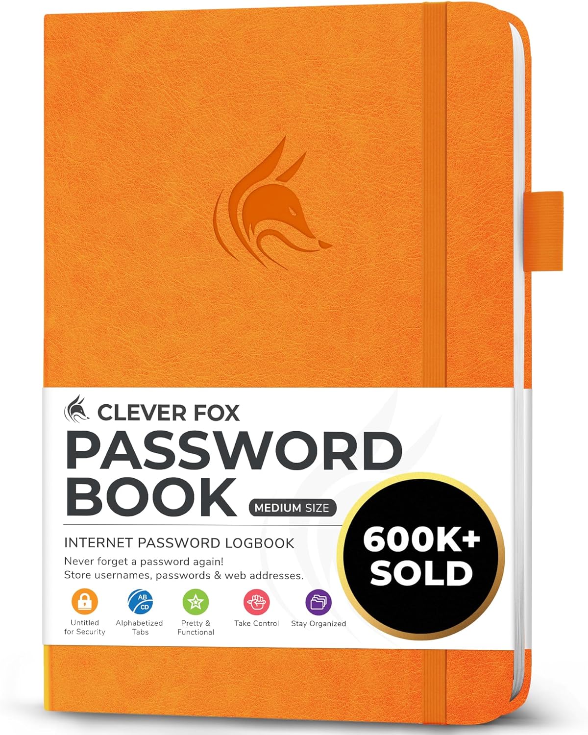 Clever Fox Password Book with alphabetical tabs. Internet Address Orga ...