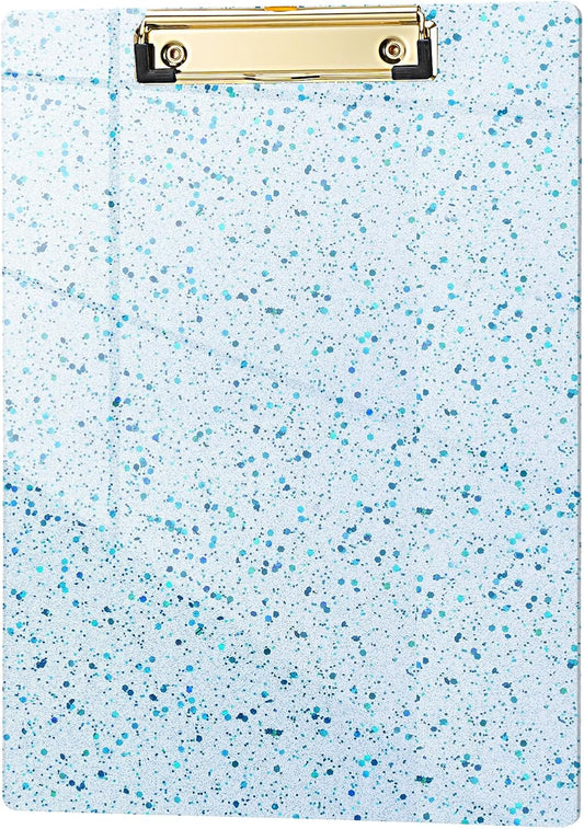 Hongri Plastic Acrylic Glitter Clipboard, 8.5x11" Stardard Letter A4 Size Clipboards for Classroom, Taecher, Women.Cute Confetti Clip Board, Office Supplies, School Supplies.