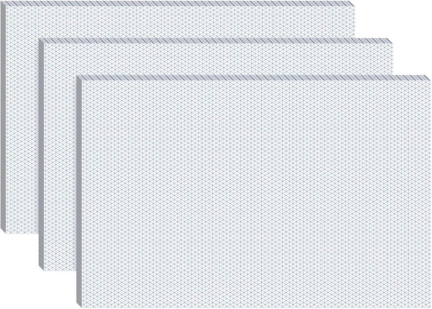 150 Sheets Isometric Graph Paper Pad Isometric Paper Drafting and Graph Pads for 3D Designs Architecture Landscaping Engineering Drafting (11x17")