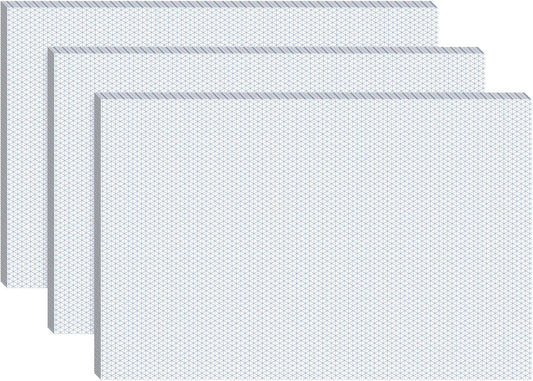 150 Sheets Isometric Graph Paper Pad Isometric Paper Drafting and Graph Pads for 3D Designs Architecture Landscaping Engineering Drafting (11x17")