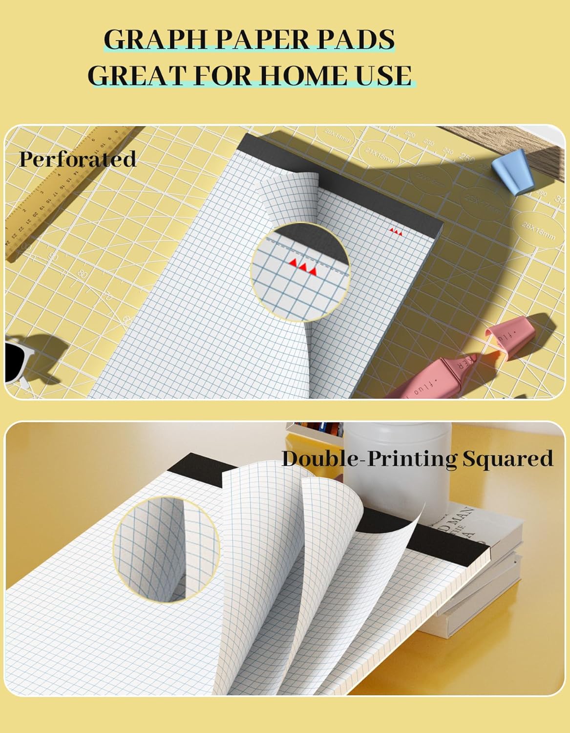 11x17 Graph Paper Pad, 4x4 Quad Ruled, 30 Sheets Large Graphing Paper 11'' x 17'' Engineering Paper, Blueprint Quadrille Grid Paper Blue Lines for Drawings, Drafting, Engineering Drawing, and Planning