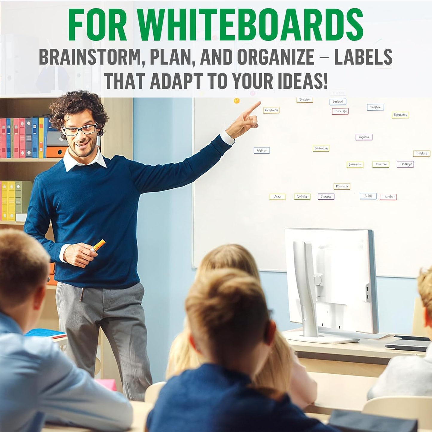 50 Pack Dry Erase Magnetic Labels 3.2x1.2 in - Magnetic Name Tags for Classroom Lockers School Bus - Classroom Magnets for Names - Magnet Labels for Whiteboard - Magnet Names Plates for Classrooms