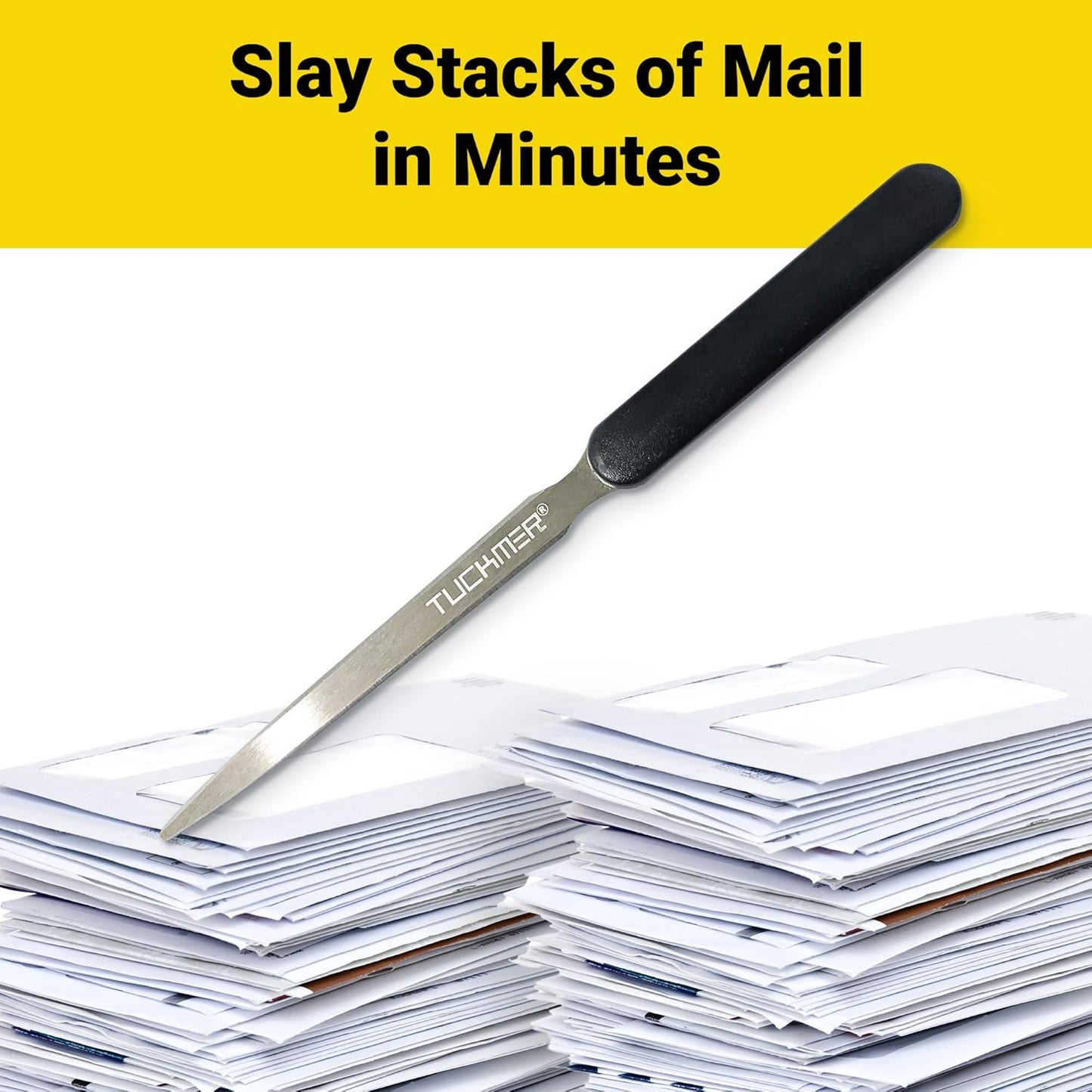 3 Lightweight Stainless Steel Letter Opener, 7.5 Inches Long and One-Piece Construction, Perfect Envelope, Mail and Letter Opener Envelope Slitter for The Home and Office