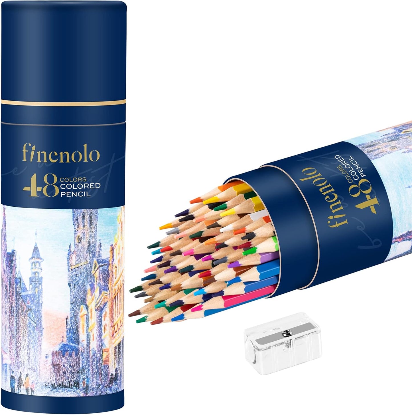 48 Pack Colored Pencils for Adult Coloring Books, Soft Core, Art Drawing Pencils for Artists Kids Beginners, Coloring Pencils Set with Sharpener for Coloring, Sketching, Painting