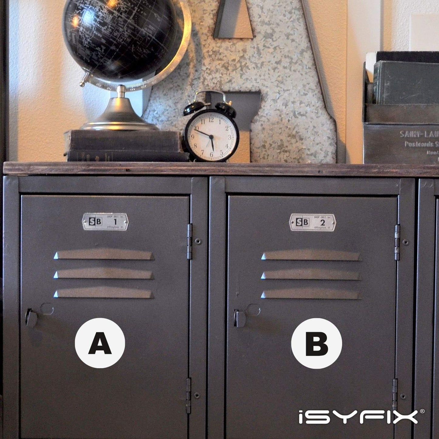 iSYFIX White Vinyl Letters Stickers - 4 inch Self-Adhesive, A to Z, 4 of Each Letter - Premium Decal for Indoor & Outdoor, for Inventory, Storage, Organizing, Alphabet for Boxes, Toolbox, Lockers