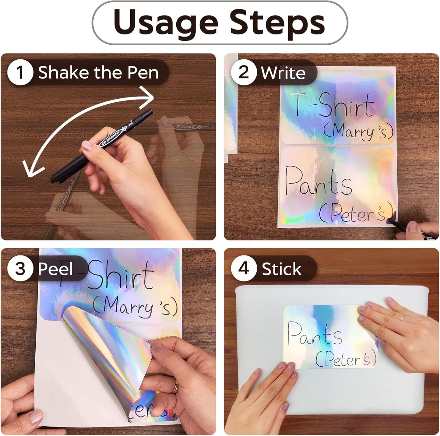 100Pcs Large Laser Labels for Storage Bins,6x4 Inch Removable Labels,Large Labels for Blank Box,Strong Adhesive Tear Resistant No Residue Blank Labels (Laser)