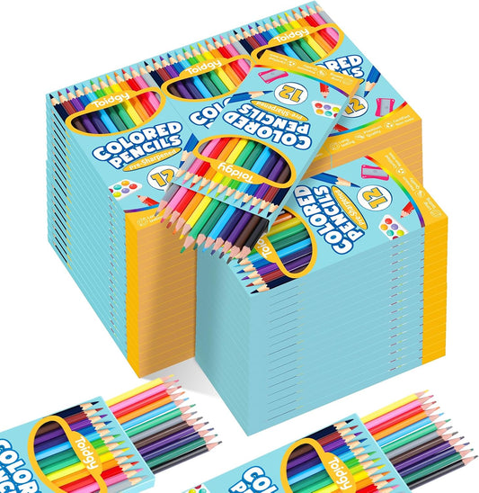 864 Count Colored Pencils for Kids, 72 Packs Colored Pencils Bulk 12 Colors, Pre-sharpened Color Pencil for Adults, Bulk School Supplies for Teachers, Back to School Supplies, Classroom Prizes