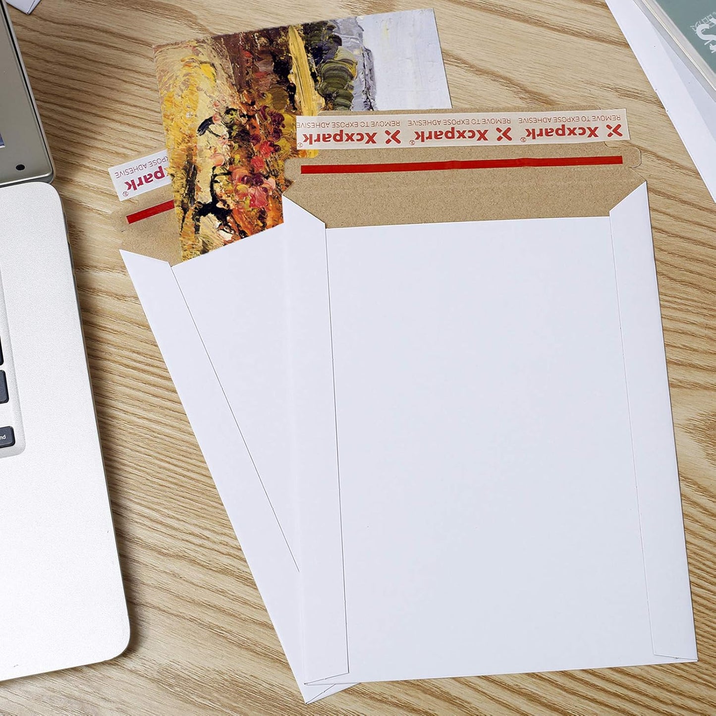 25 Pack Rigid Mailers 9.25 x 11.75 inches, Self Seal Photo Document Mailers Premium Cardboard Keep Flat Envelopes for Photos, Pictures, Papers, Files, CD