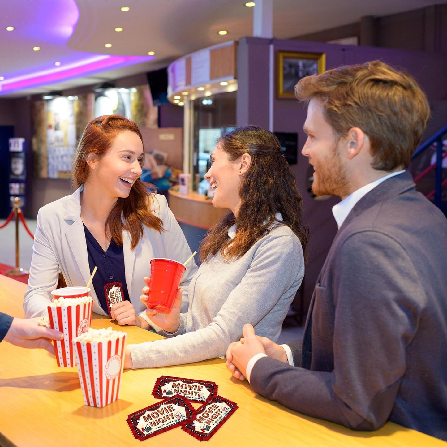 1000 Pcs Carnival Movie Tickets Roll Movie Night Theme Party Decorations Raffle Tickets Party Entry for Events Carnival Favors Supplies