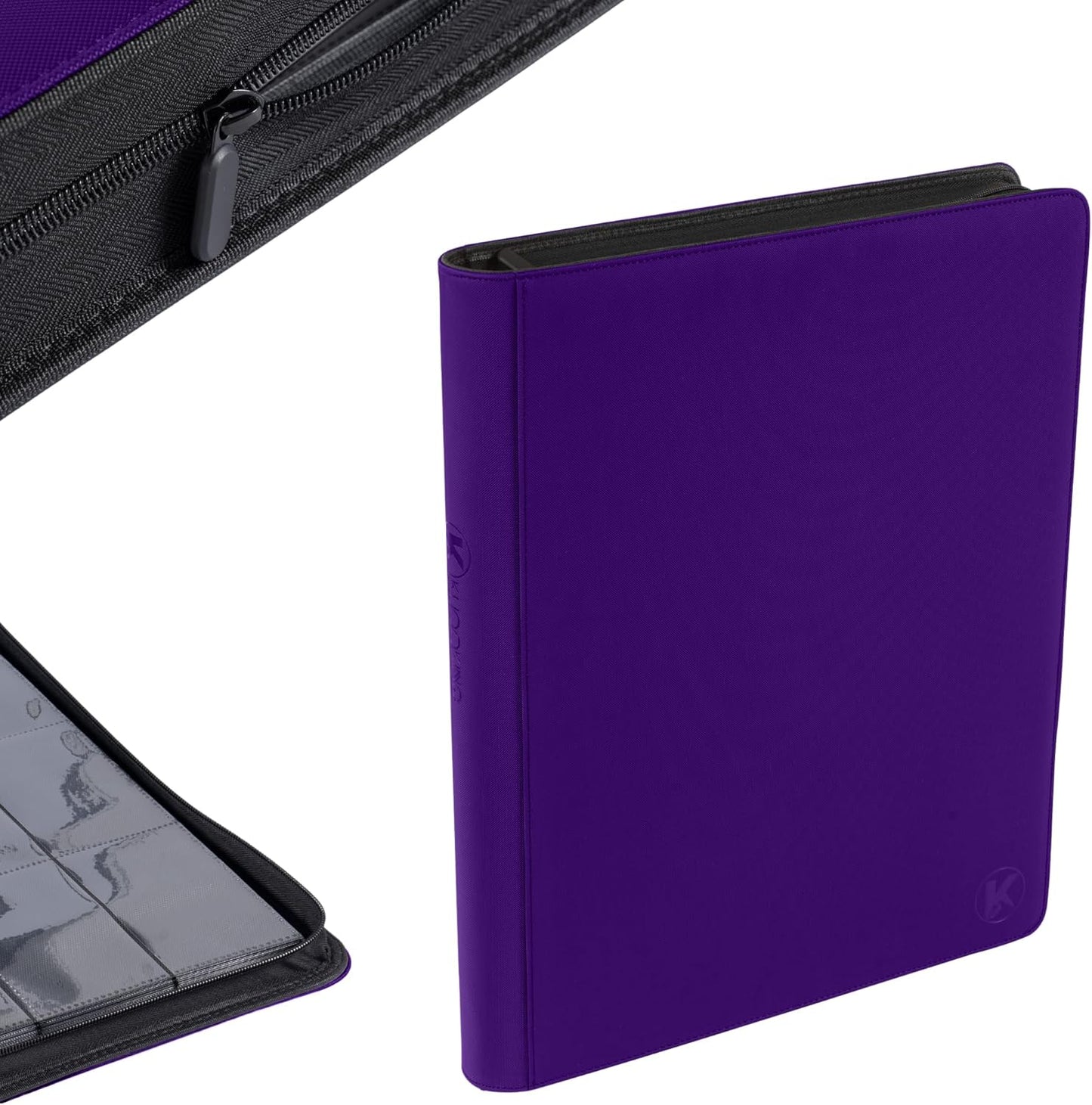 1408+ Pockets Trading Card Binder, 16-Pocket Card Ablum Compatible with MTG,Sports Cards & Other Standard Size Trading Card (Purple)