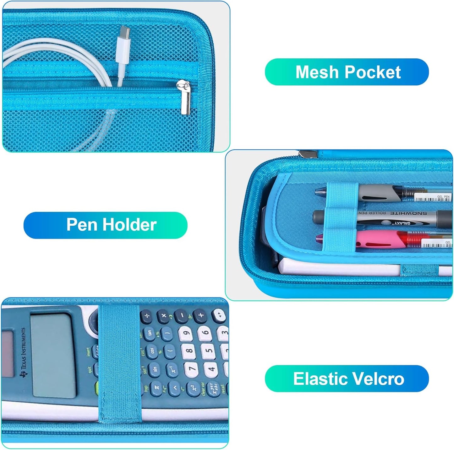BOVKE Hard Case for TI-30XIIS TI-30XS TI-30Xa TI-36X Pro Scientific Calculator, Blue