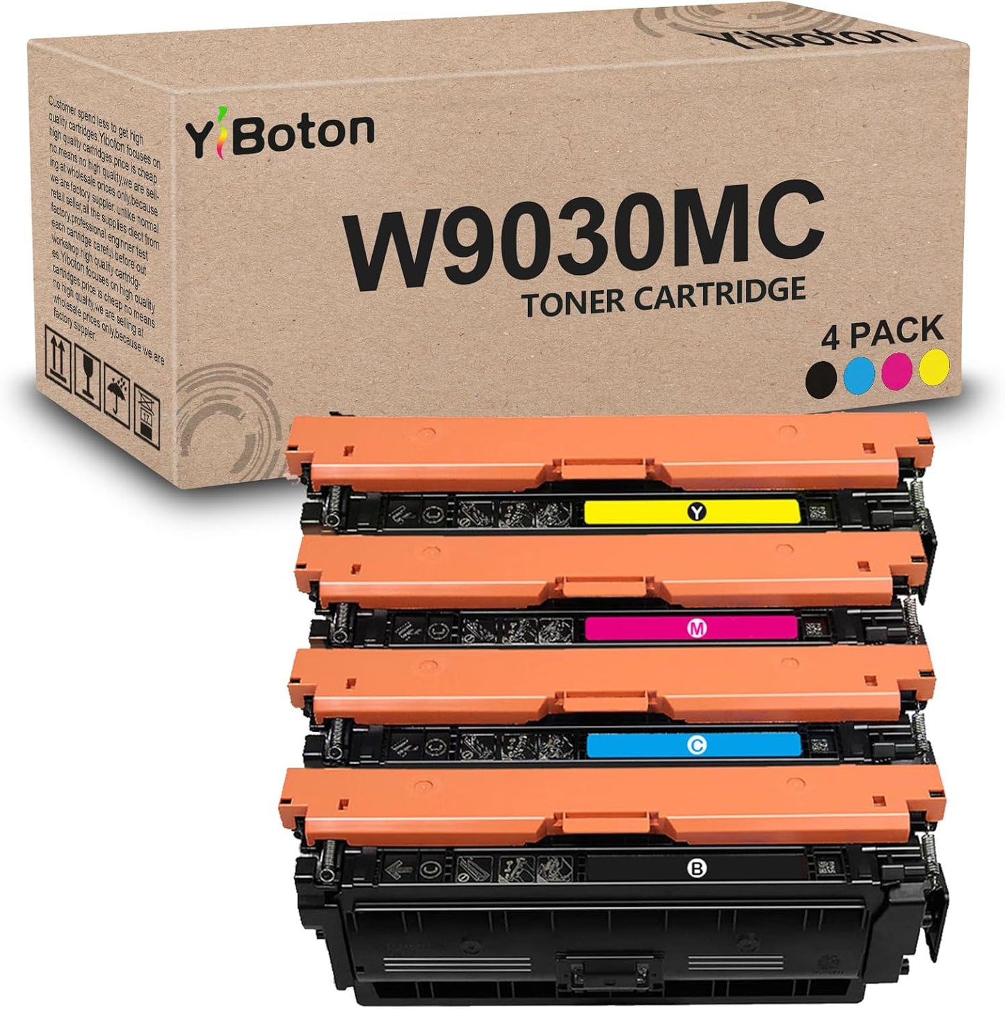 High Yield W9030MC W9031MC W9032MC W9033MC Toner Cartridge Replacement for hpColor Leserjet Managed MFP E67550dh E67650dh E67560z E67660z Printer,4-Pack.