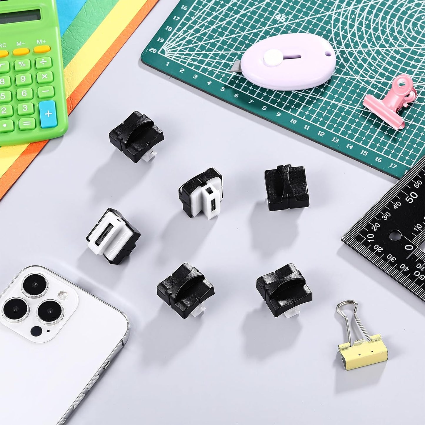 Honoson 6 Pieces Paper Cutter Replacement Blades Paper Trimmer Blades Refill Craft Cutting Replacement Blades for A4 Cutter(Black)