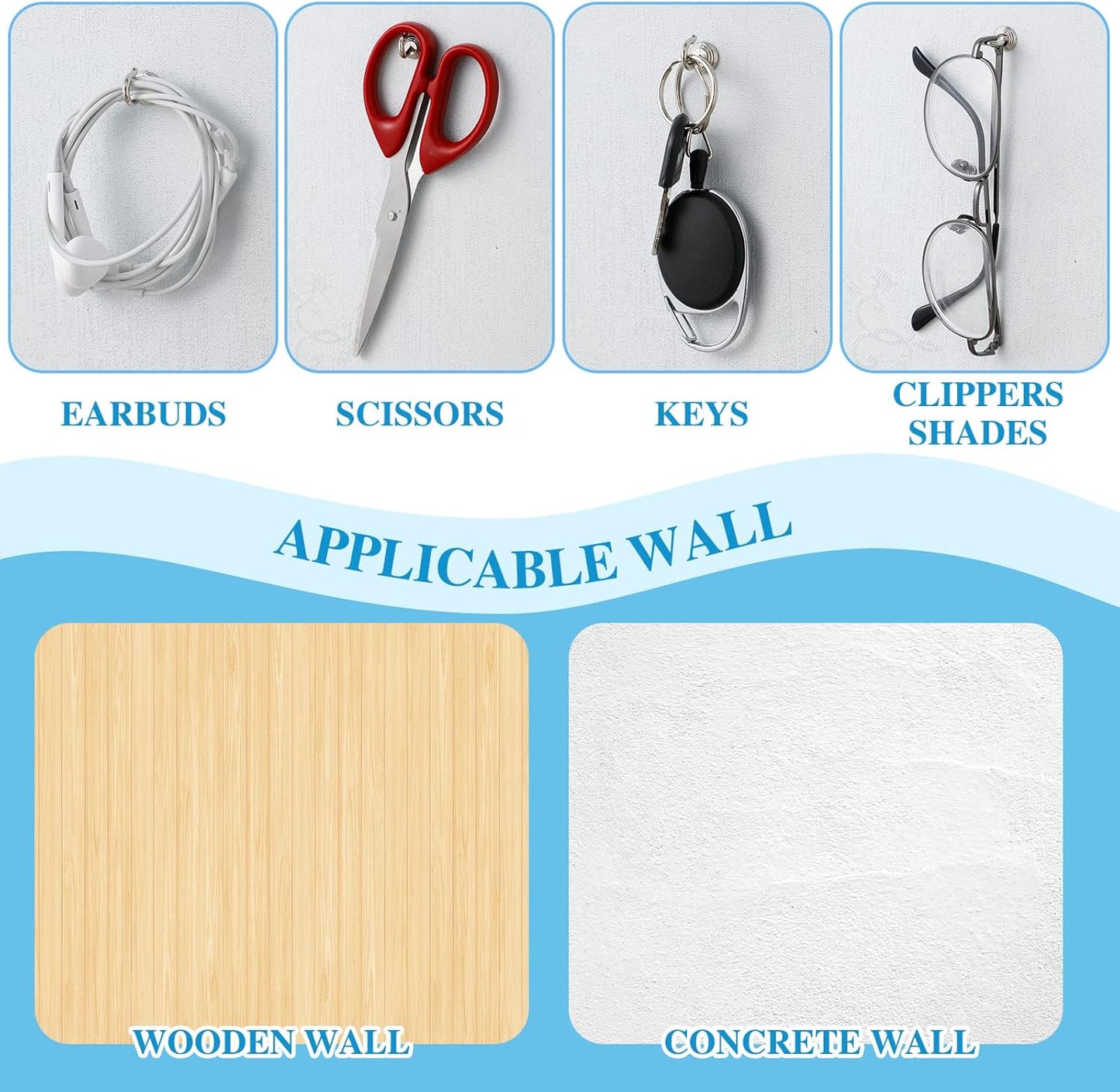 Hotop 30 Pieces Push Pin Wall Hooks Metal Thumb Tack Hangers Iron Alloy Nail Decorative Picture Hooks for 20 Lbs Home Office School Party Supply (Silver)