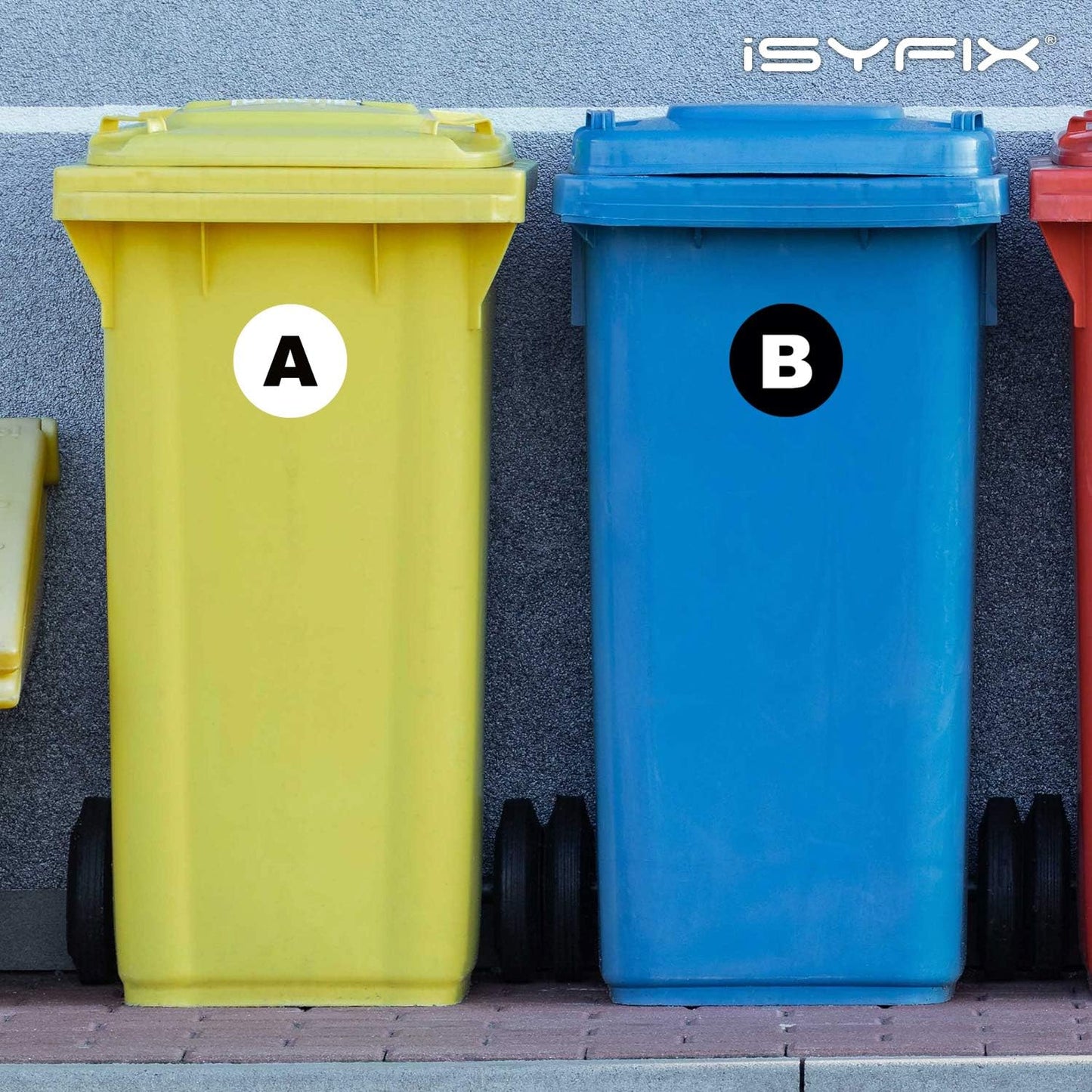 iSYFIX Multicolor Vinyl Letters Stickers - 4 inch Self-Adhesive, A to Z, 4 of Each Letter - Decal for Indoor & Outdoor, for Inventory, Storage, Organizing, Alphabet for Box, Toolbox, Locker & More