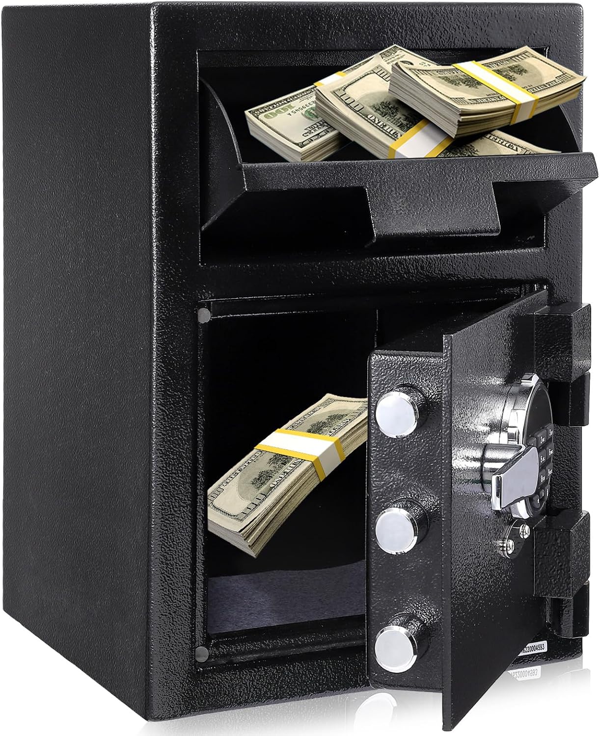 2.5 Cu.Ft Heavy Duty Drop Safe for Business with Digital Keypad, Money Depository Box with Drop Slot, 20"x15.7"x13.8", Office Security Chest for Cash and Mail