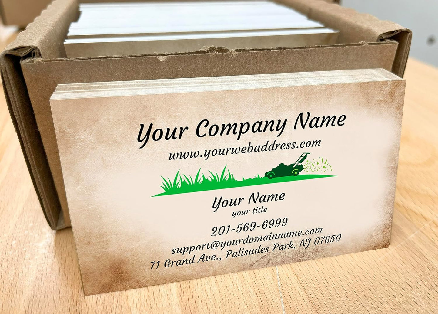 IMPACTONLINEPRINTING, Business Cards 100pcs - Thick Smooth16Pt Paper(350gsm), Landscape-1