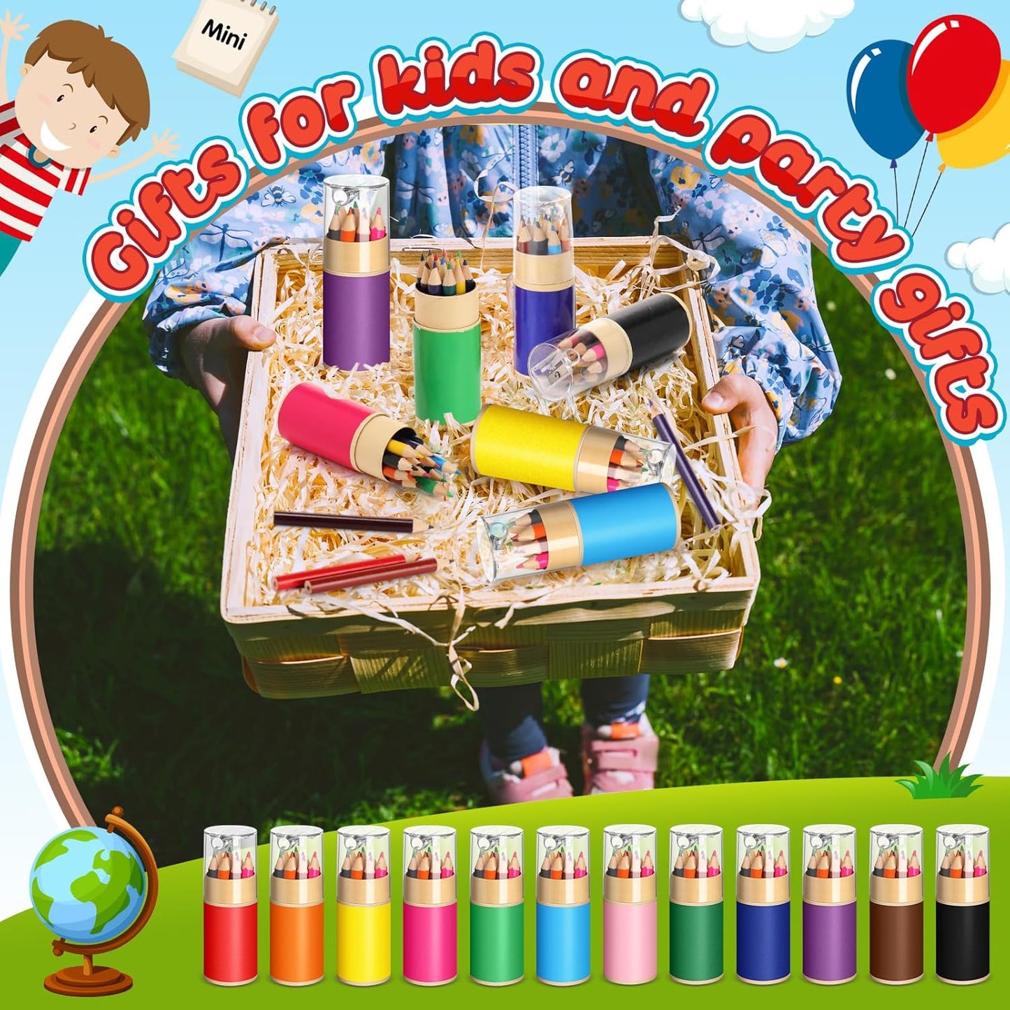 36 Sets Mini Drawing Colored Pencils Bulk with Sharpener for Kids 3.5" Small 12 Colors Travel Colored Portable Pencil Set Back to School Gifts for Students Adults Art Painting Classroom