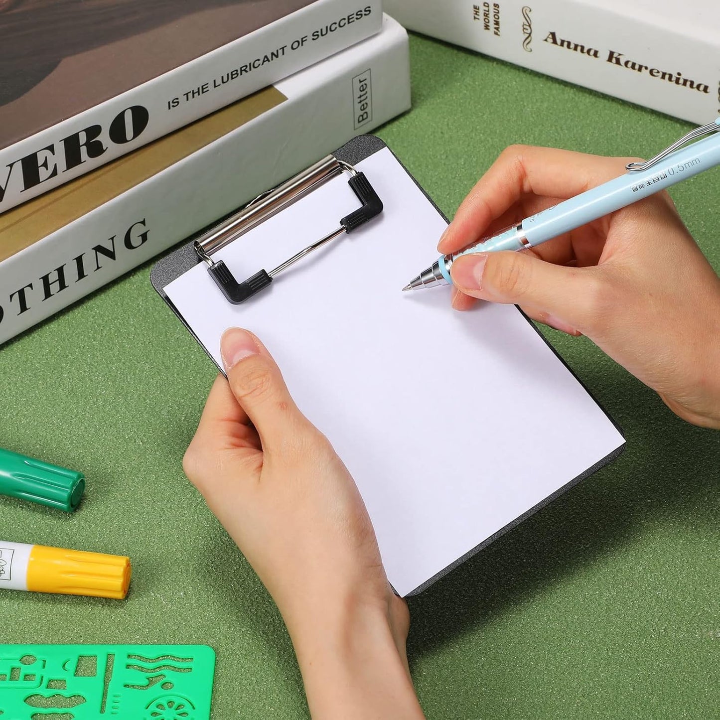 60 Pack Bulk Mini Clipboards 4 x 6 Inch Memo Small Clipboards Plastic Check Presenters for Restaurants Pocket Small Notepads Receipts Tickets for Office Cafe Shopping List(Black)