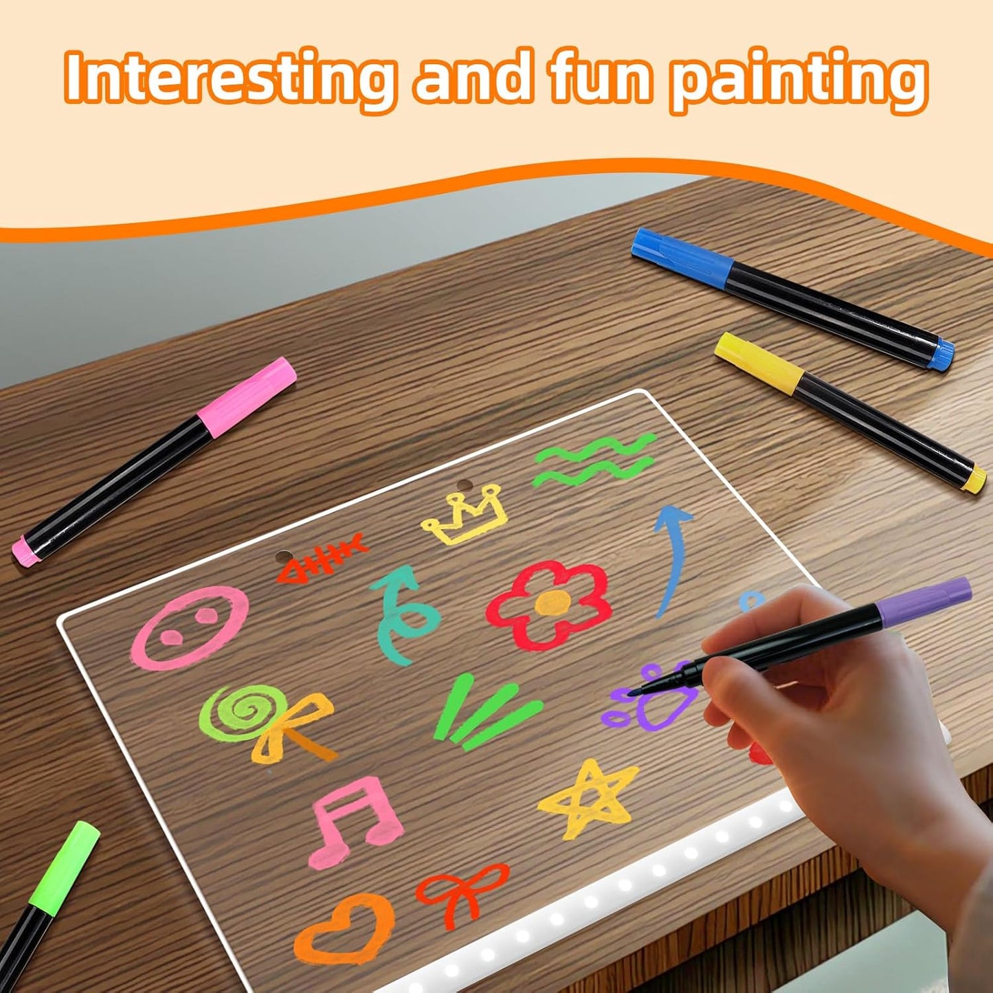 12-Color Neon Paint Markers for LED Note Board with Colors, Fluorescent Ink Design, Erasable Markers for LED Writing Boards, Best Gift for Kids