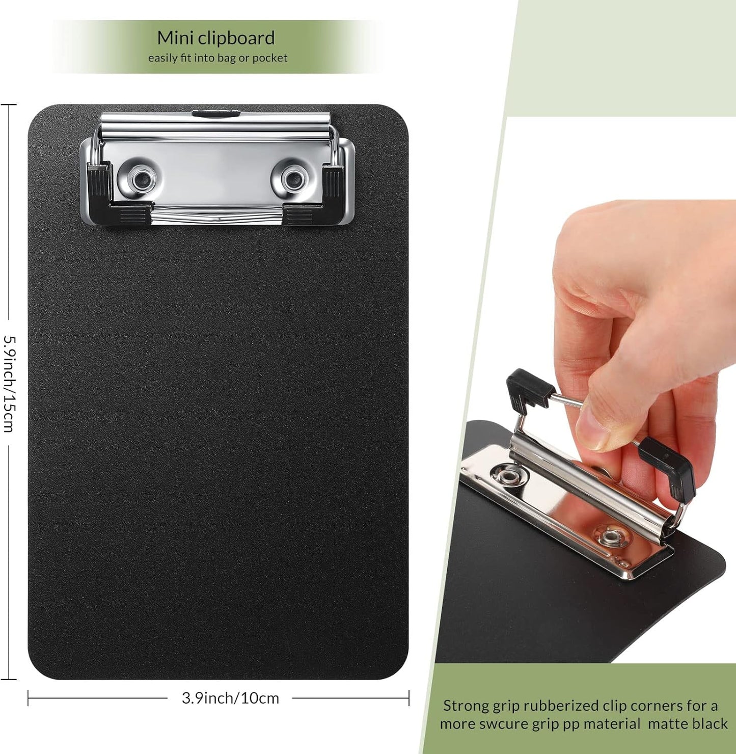 60 Pack Bulk Mini Clipboards 4 x 6 Inch Memo Small Clipboards Plastic Check Presenters for Restaurants Pocket Small Notepads Receipts Tickets for Office Cafe Shopping List(Black)