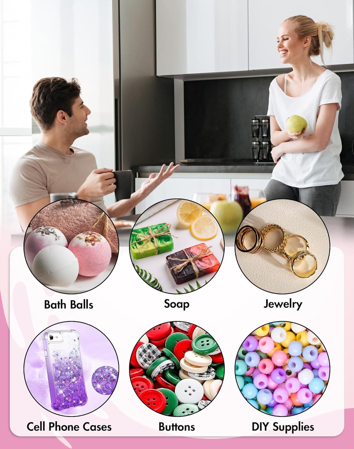 100 Pack Resealable Packaging Bags for Small Business Double-Sided Color Smell Proof Bags for Food Storage Flat Bags (Pink, 2.7" x 3.8")