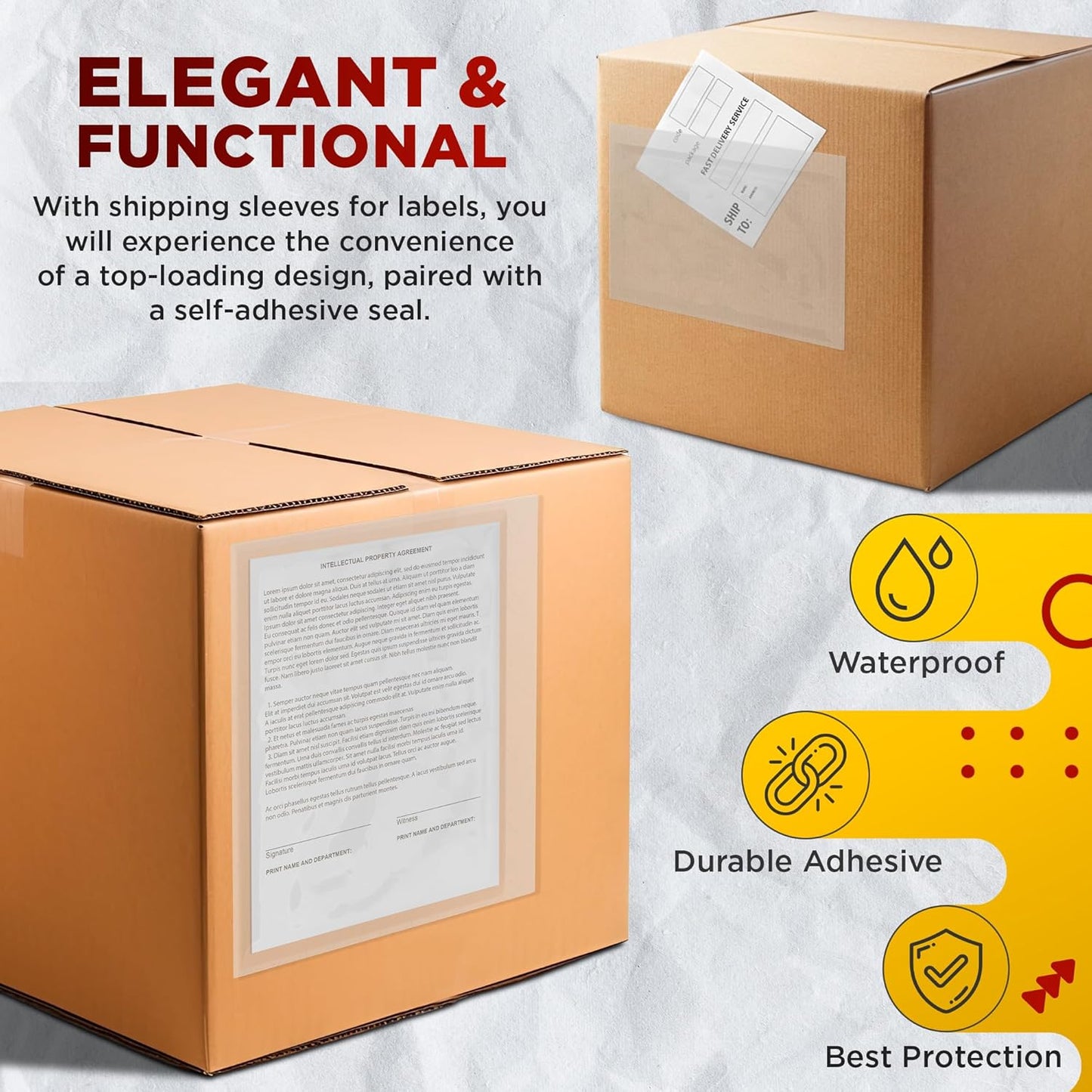 APQ Clear Top Loading Packing List Envelopes, 7 x 10 Inches. 100 Pack Packing Slip Envelope Pouches. Self-Seal Plastic Shipping Label Pouches. Durable Packing List Mailing Envelopes for Documents