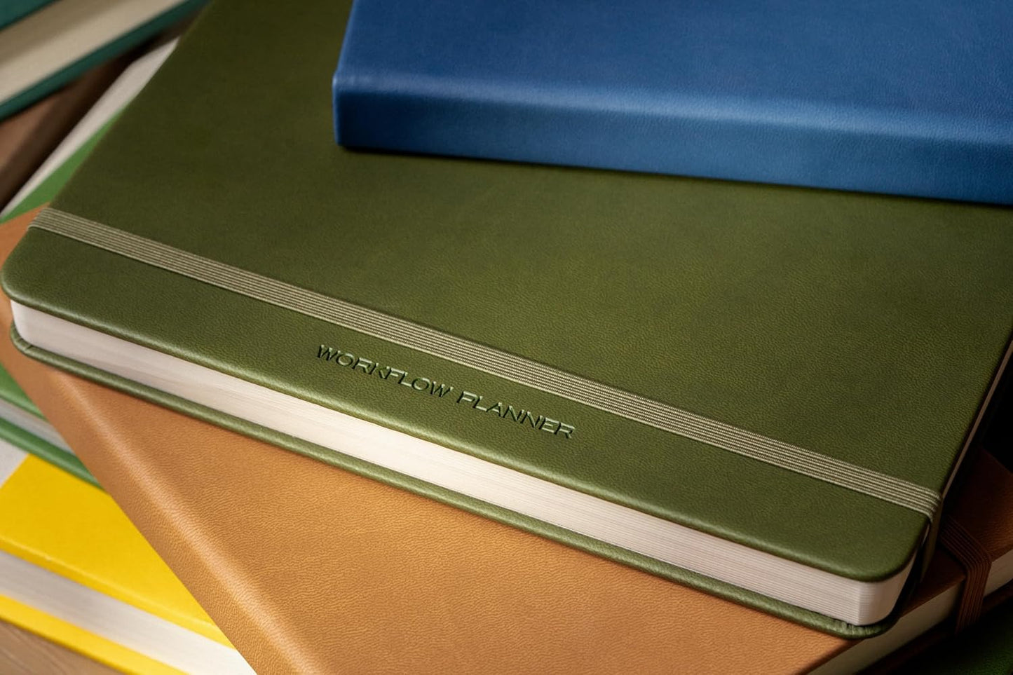 Anecdote 2026 Planner: 52 Week Daily Planner, Yearly, Monthly & Weekly Workflow for Planning Your Success – Vegan Leather Hardcover, Start Anytime & Achieve your Goals - Camel