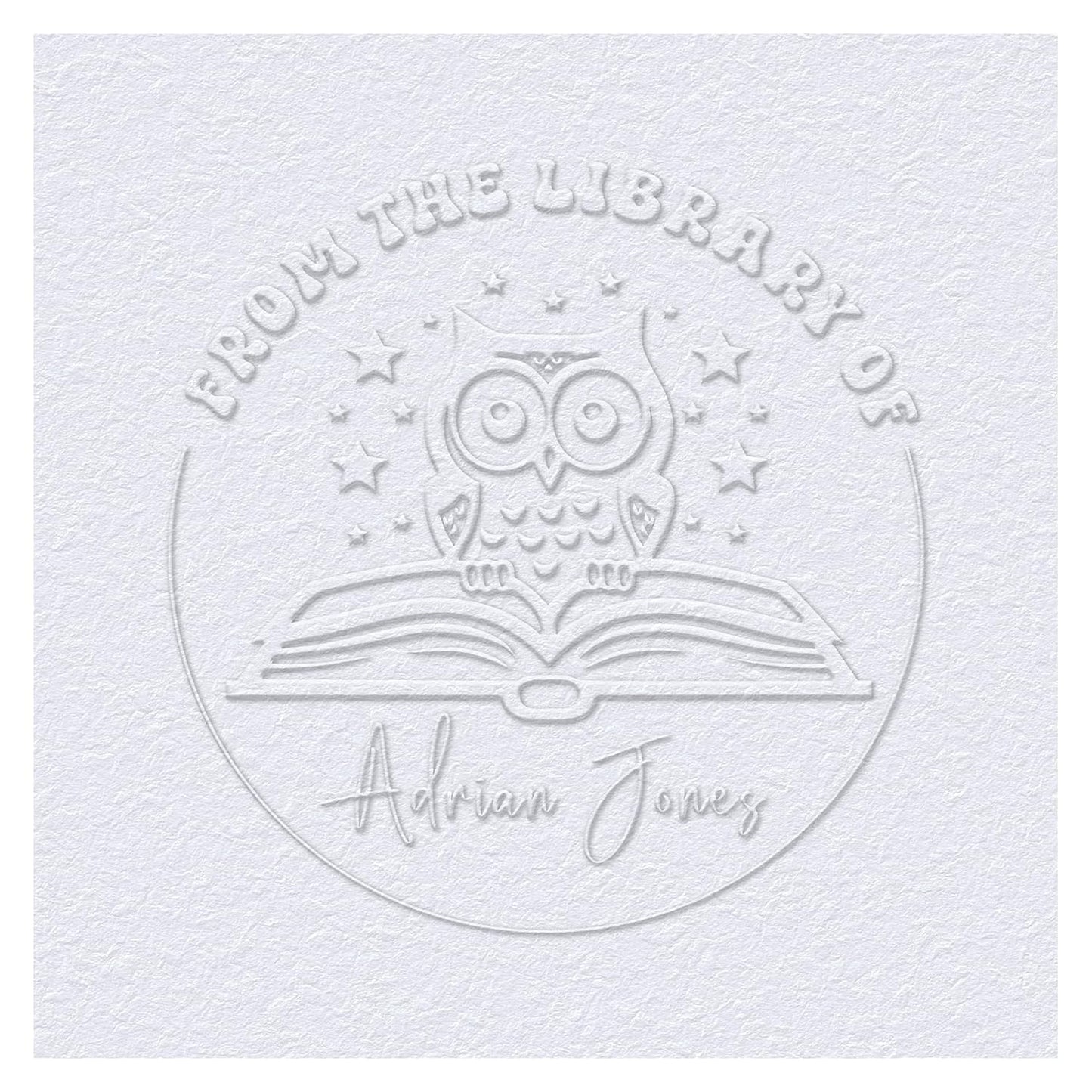 Book Embosser Custom Embosser Stamp with Your Name or Design Personalized Library Embosser Stamp Customized Books Business Cards Paper Documents Notebooks etc. (19)