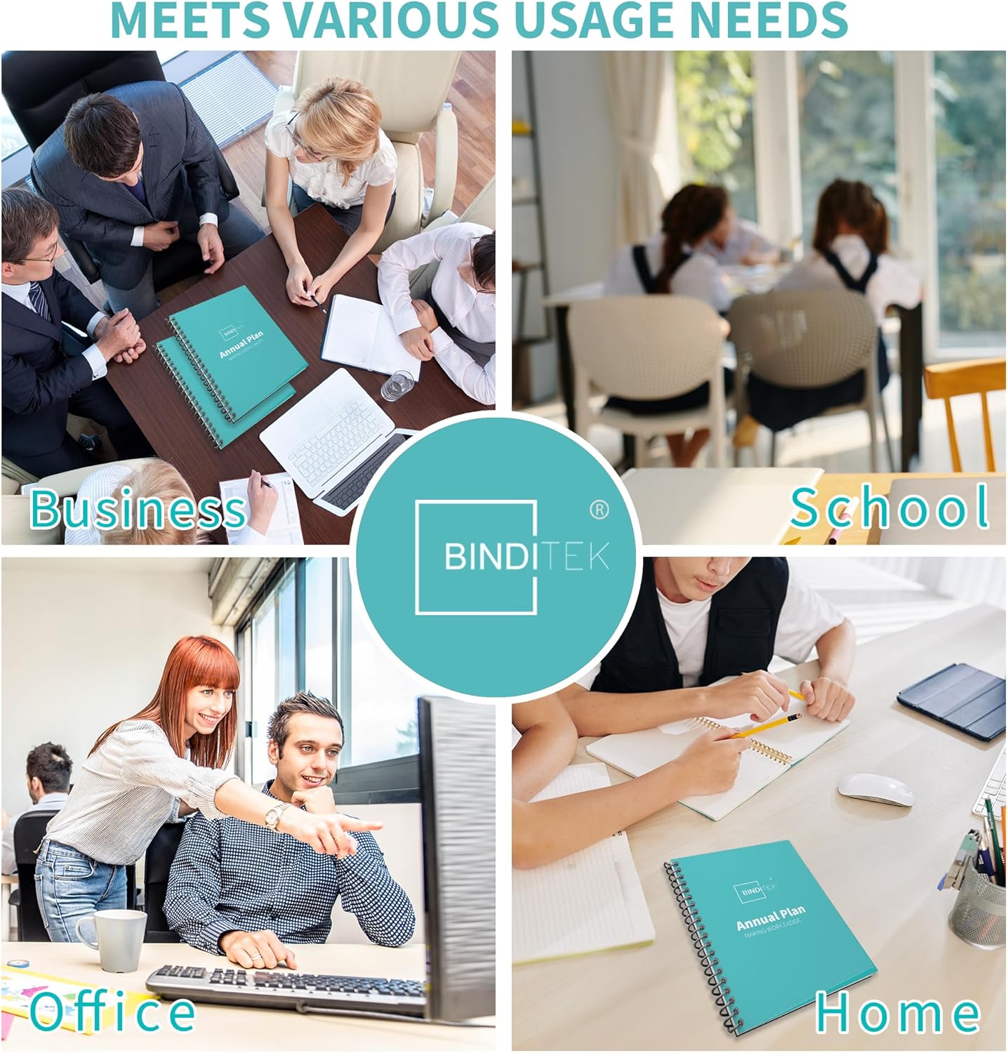 Binditek 200 Pack 7 Mil Clear Presentation Covers for Binding, 8.5 x 11 Inches, Letter Size, Square Corners, Un-Punched, Office Supplies