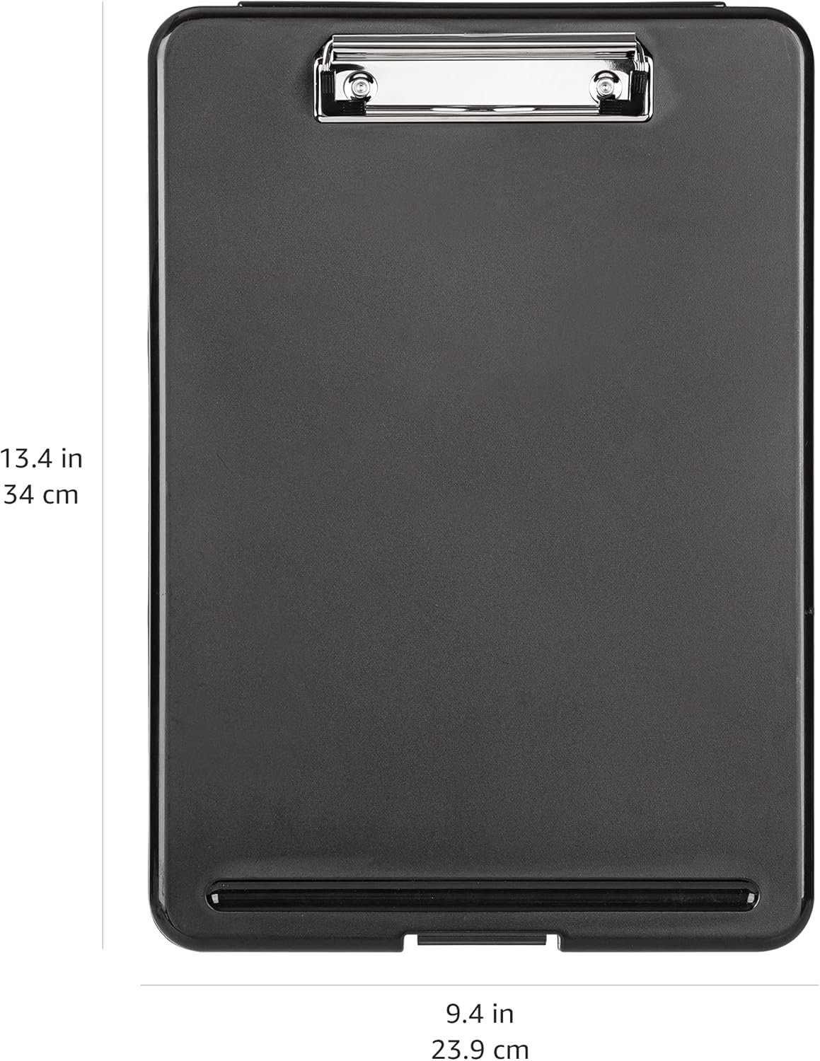 Amazon Basics Plastic Storage Clipboard,Black, 2-Pack