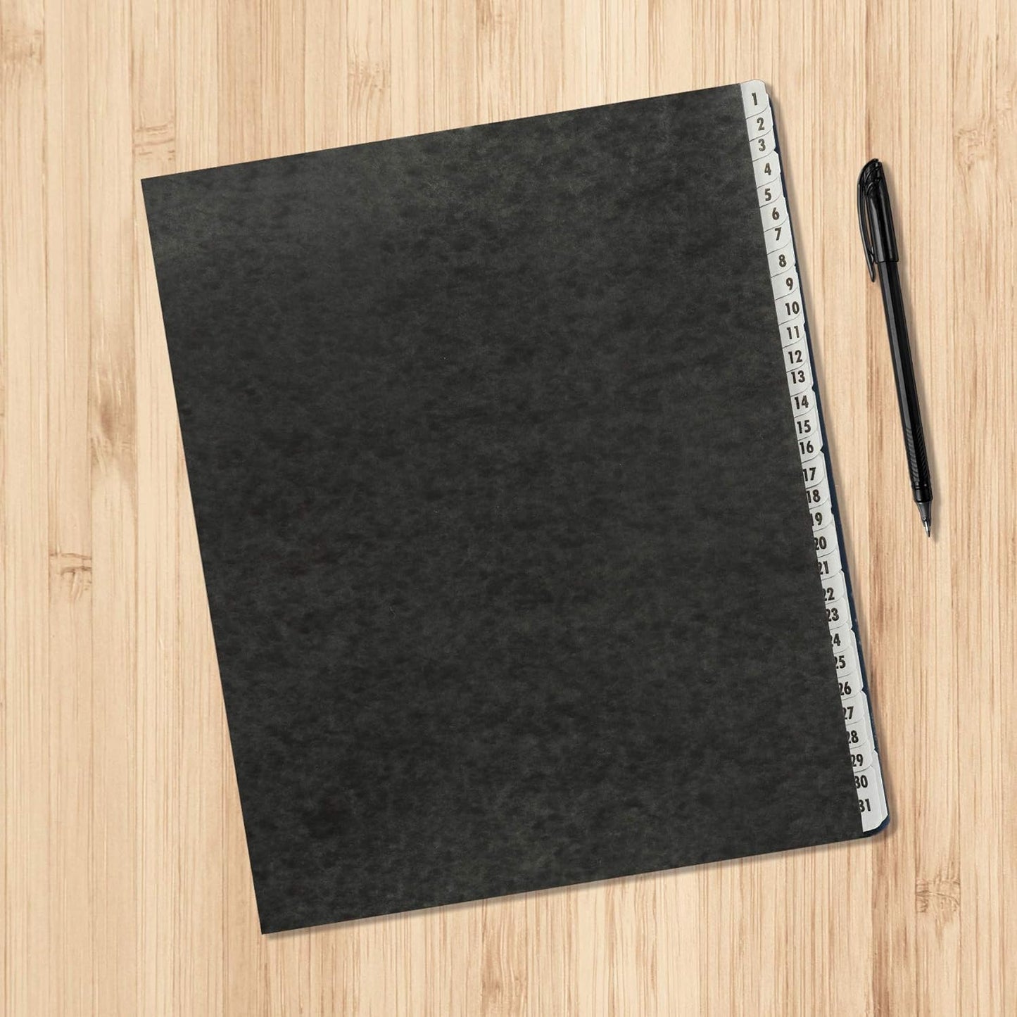 Amazon Basics Expanable Office File Sorter,Daily & Monthly File Organizer, Letter Size, Black