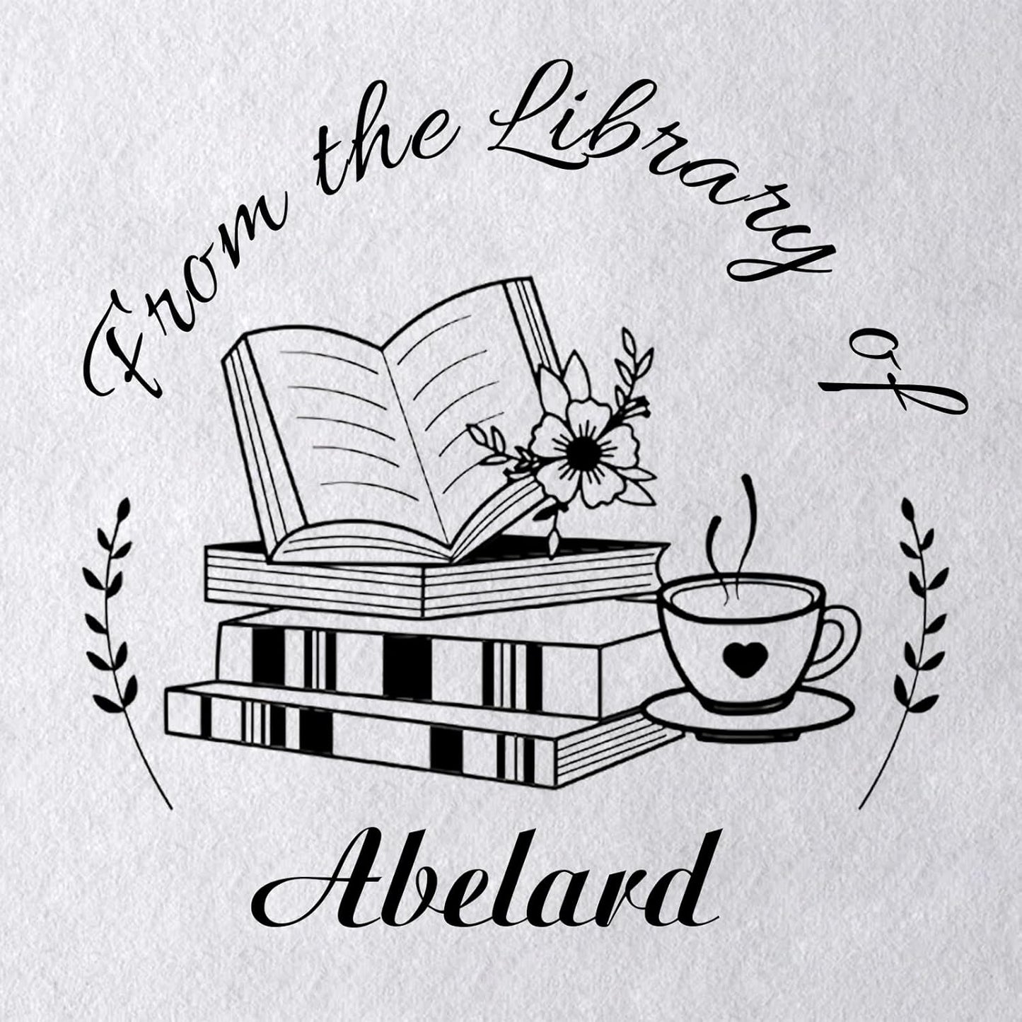 HJX Custom Book Embosser Personalized, Customized Personal Book Embosser for Books from The Library of Self-Inking Stamp (02-Stamp)