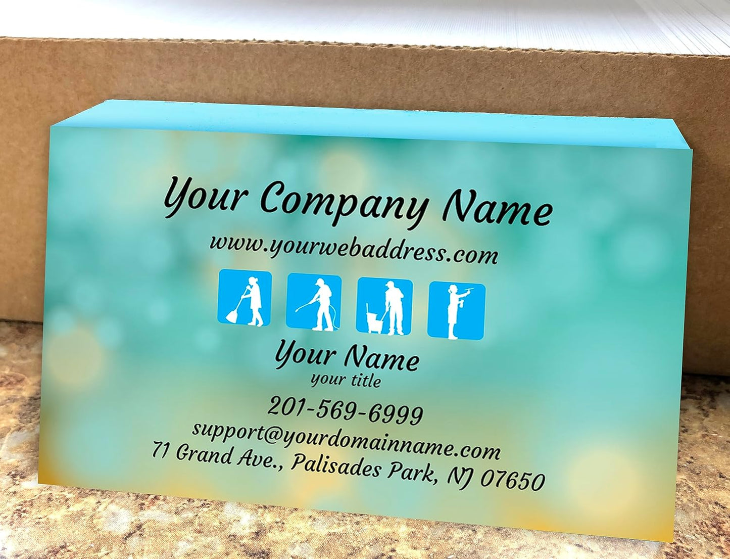 IMPACTONLINEPRINTING, Business Cards 100pcs - Thick Smooth16Pt Paper(350gsm), Cleaning-3