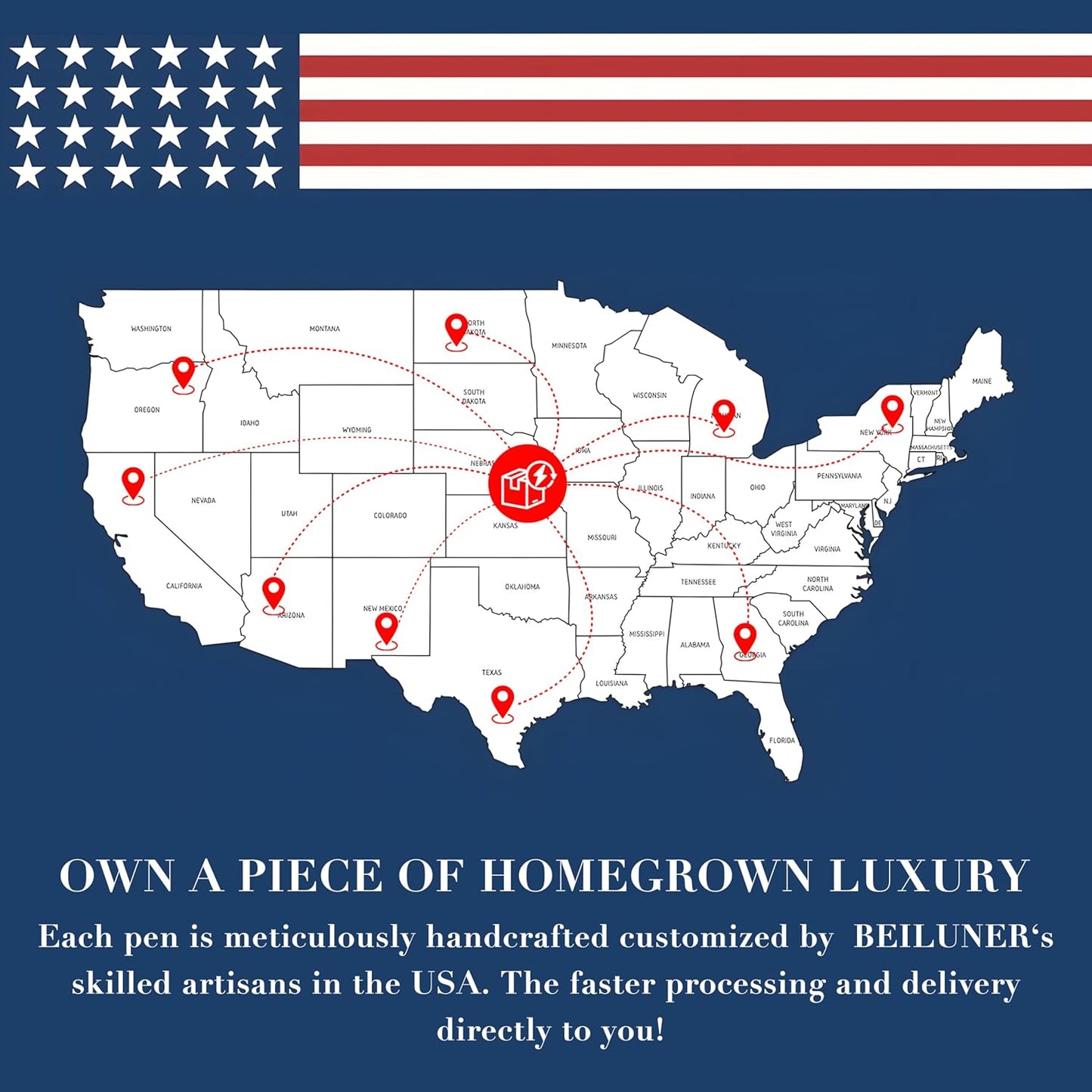 BEILUNER Black Personalized Fountain Pen,Stunning Luxury Lacquer,24K Gilded Nib(Fine),Gorgeous 24K Gold Finish, Ink Converter,Fancy Office Gift for Men&Women-Elegant, Graduation,Nice Pens for Writing