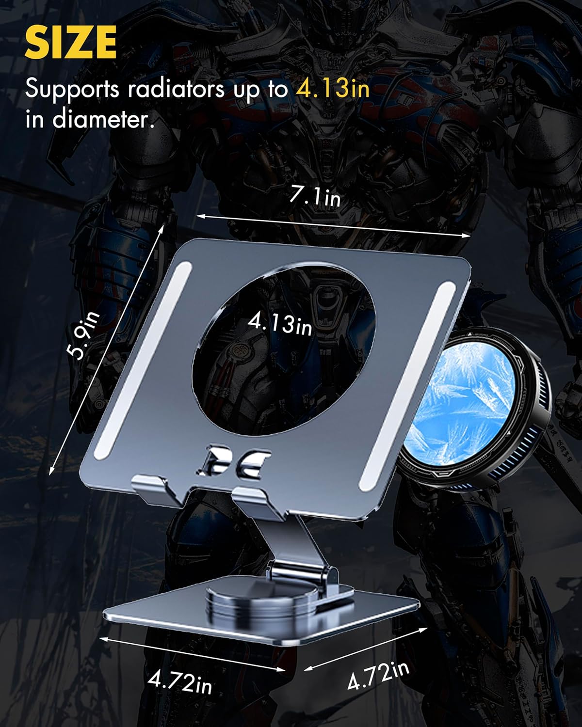 iPad Cooler,Magnetic Tablet Cooler for ipad/Surface pro/Samsung Tab,Universal Radiator with Temperature Display for Mobile Gaming,Tiktok Live Streaming(Including Tablet stand Holder)