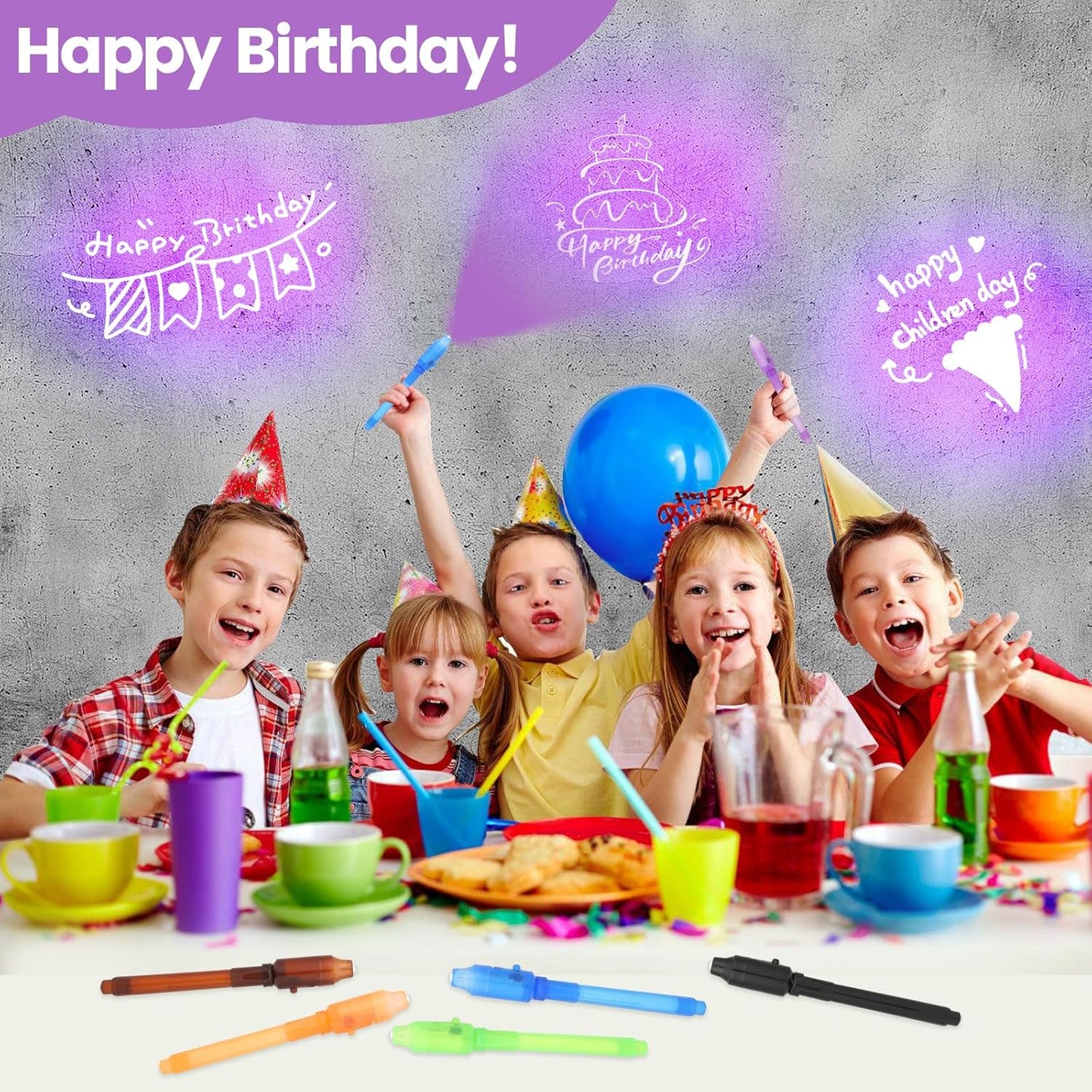 8PCS/36PCS Spy Pens Invisible Ink Pen with UV Light Magic Marker for Secret Message,Party Favors for 3+ Years Old Boys Girls,Birthday Christmas Halloween Party Goodies Gift Toy