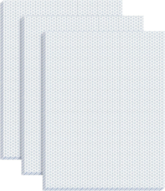 150 Sheets Isometric Graph Paper Pad Isometric Paper Drafting and Graph Pads for 3D Designs Architecture Landscaping Engineering Drafting (8.5x11")