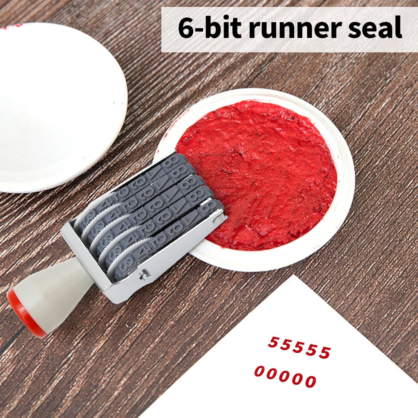 5 Digit Number Stamp,Adjustable Digit Rubber Changeable Number Stamp Numerical Stamp Multi- Functional Creative Price Tag Rotating Number Symbol Business Stamp