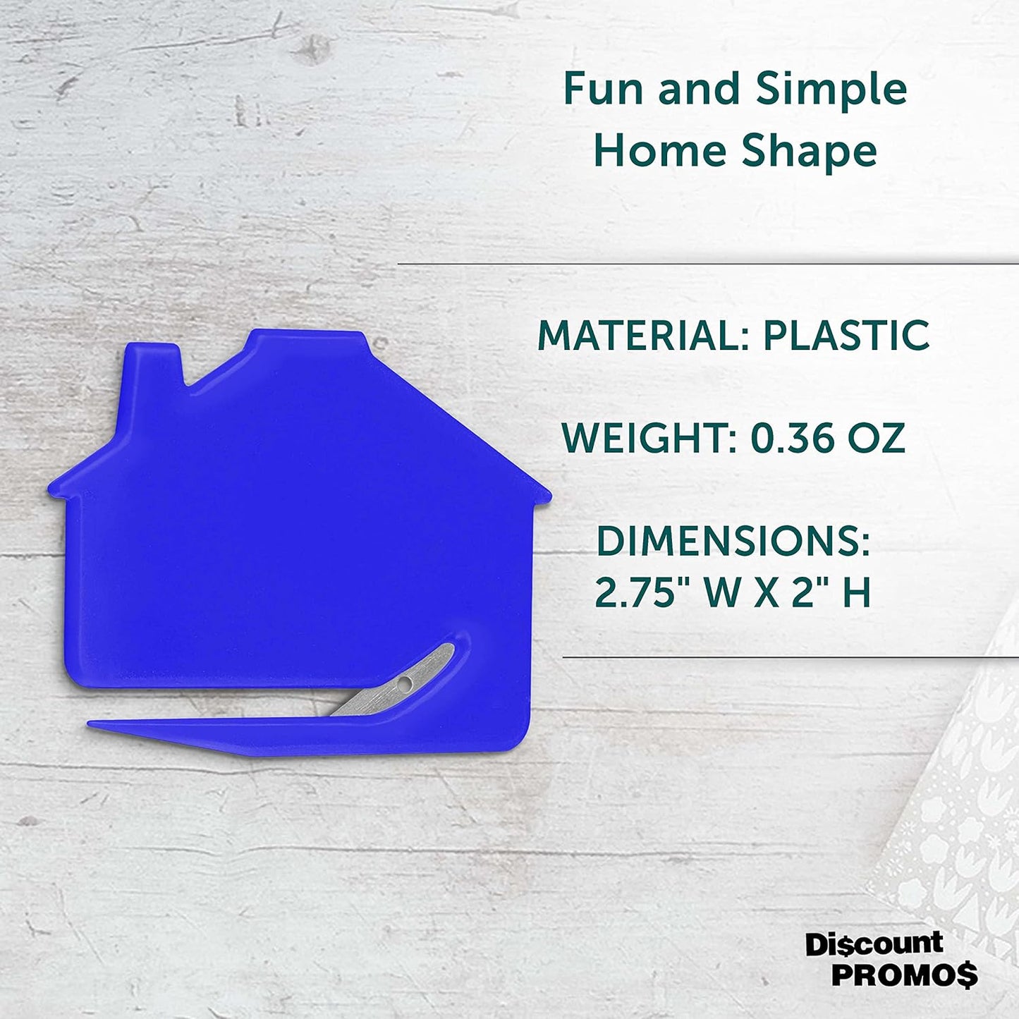 House Letter Openers Set of 10, Bulk Pack - Perfect for Home or Office - Blue