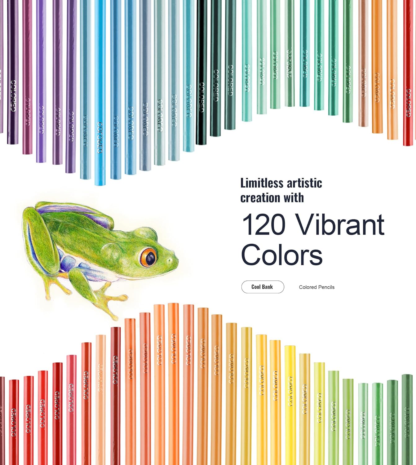 120 Pack Coloring Pencils, Colored Pencils for Adult Coloring Books with Soft Oil-Based Cores, Color Pencil Set for Sketching Blending Layering, Art Supplies for Kids Teens Adults Beginners Artists