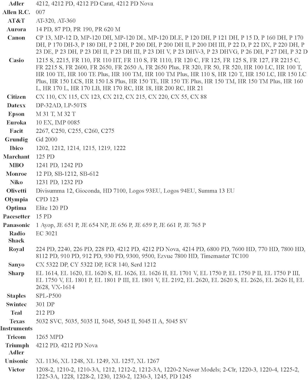 (6 Pack) COMPUMATIC Compatible/Replacement Calculator Ink Roller, Black/Red IR-40T, for Casio HR-300RC HR-200RC HR-170RC HR-150RC HR-100RC HR-100TM HR-150TM and More