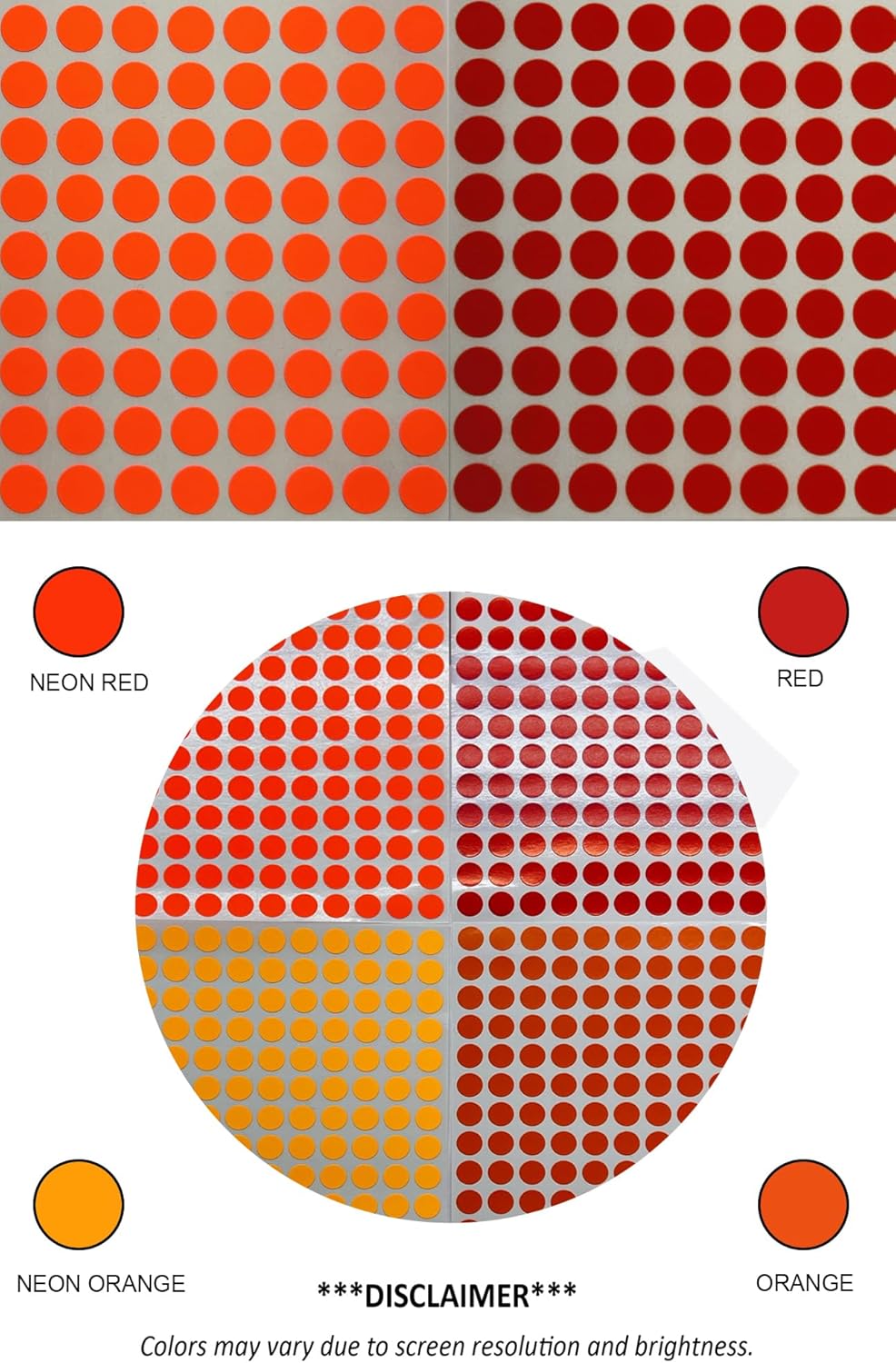 4X2 inch Labels Self Adhesive Rectangle Stickers in Neon Red (100mm x 51mm) - 250 Pack by Royal Green