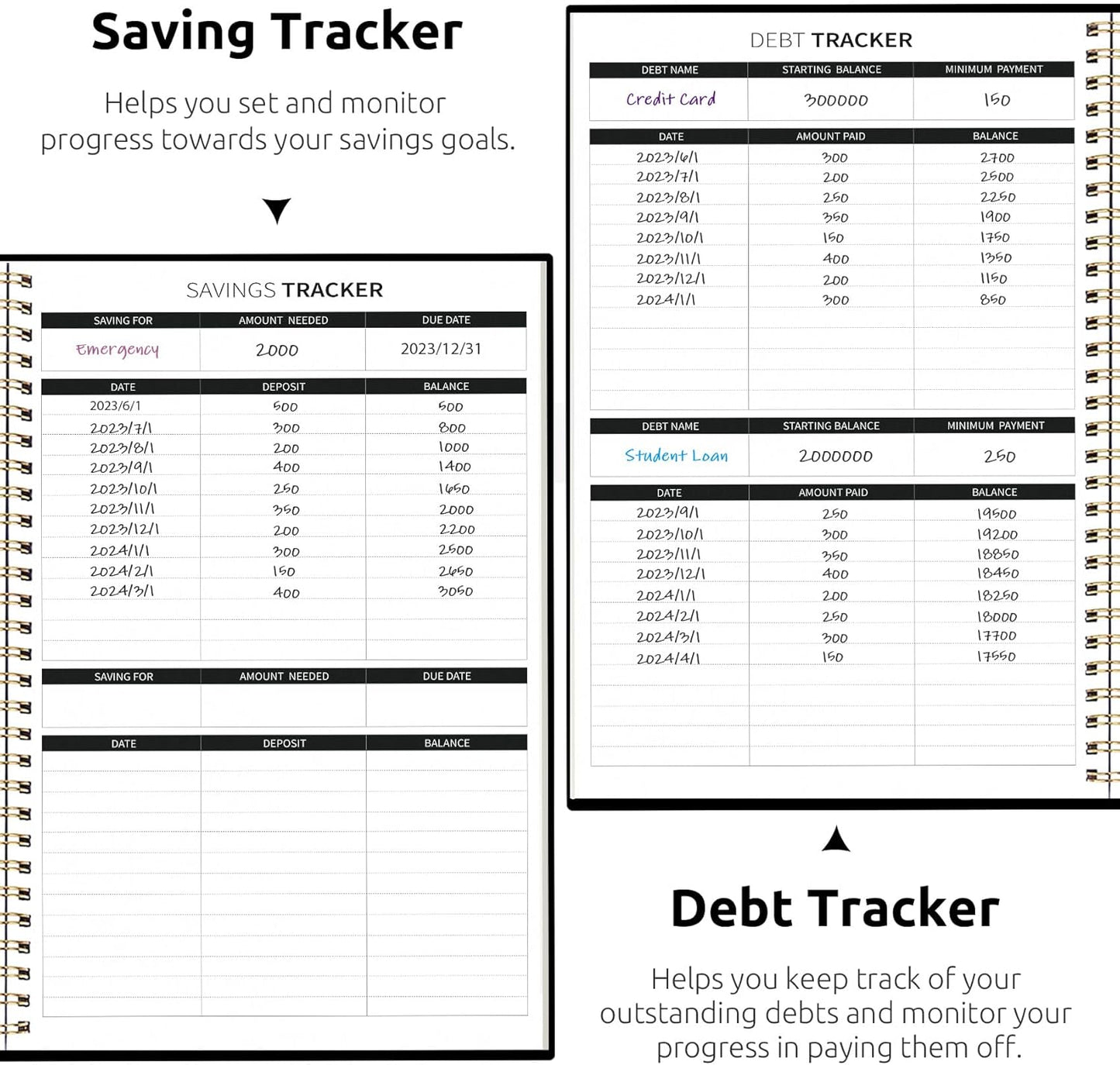 Aesthetic Budget Planner - Monthly Finance Planner with Expense Tracker, Undated Bill Organizer, Budget Notebook to Manage Your Finances, Account Budget Book with Colorful Pattern - Midnight Bloom