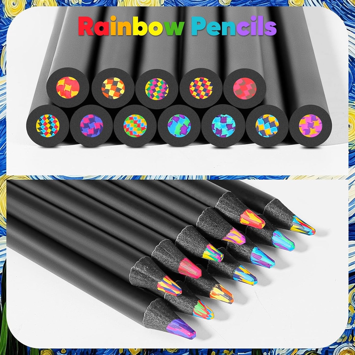 Art Supplies, 12 Color Rainbow Colored Pencils for Kid, Drawing Pencil Set Halloween Stocking Stuffers for 5-12 Year Old, Holiday, Birthday, Christmas Gifts for Teen