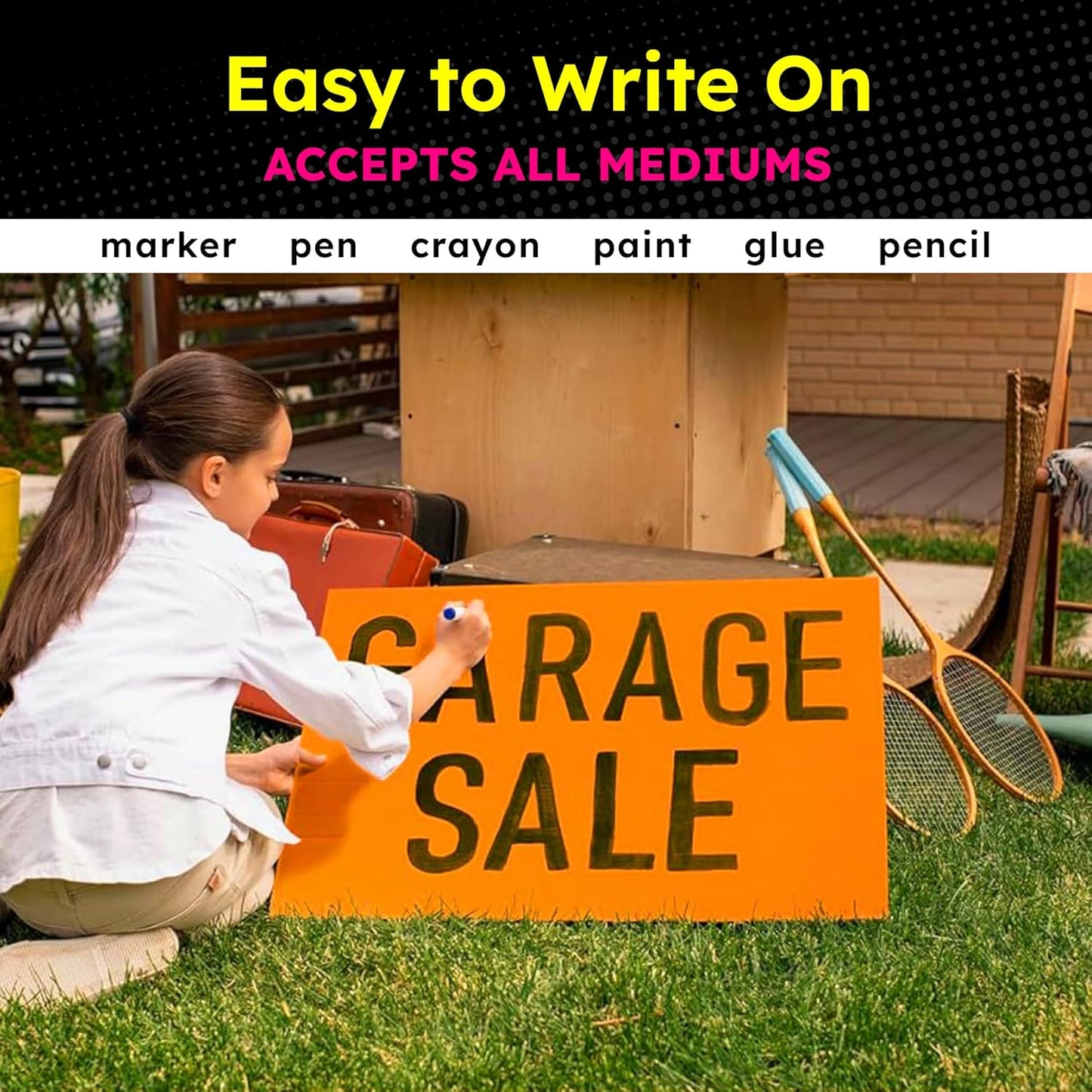 Hygloss Medium Poster Board 11x14 - 100 Assorted Neon Color Poster Boards Bulk Pack - 10 Pt. Thickness Colored Poster Board Paper for Projects, Signs, Displays - Posterboard Multipack 11" x 14"