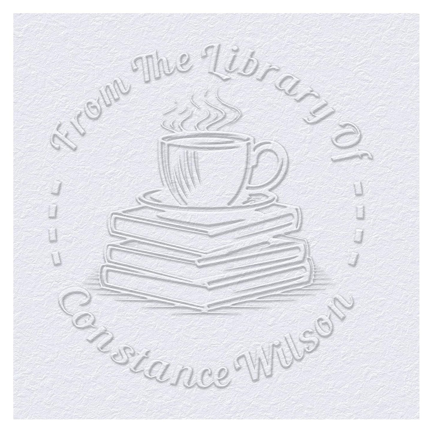 Book Embosser Custom Embosser Stamp with Your Name or Design Personalized Library Embosser Stamp Customized Books Business Cards Paper Documents Notebooks etc. (06)