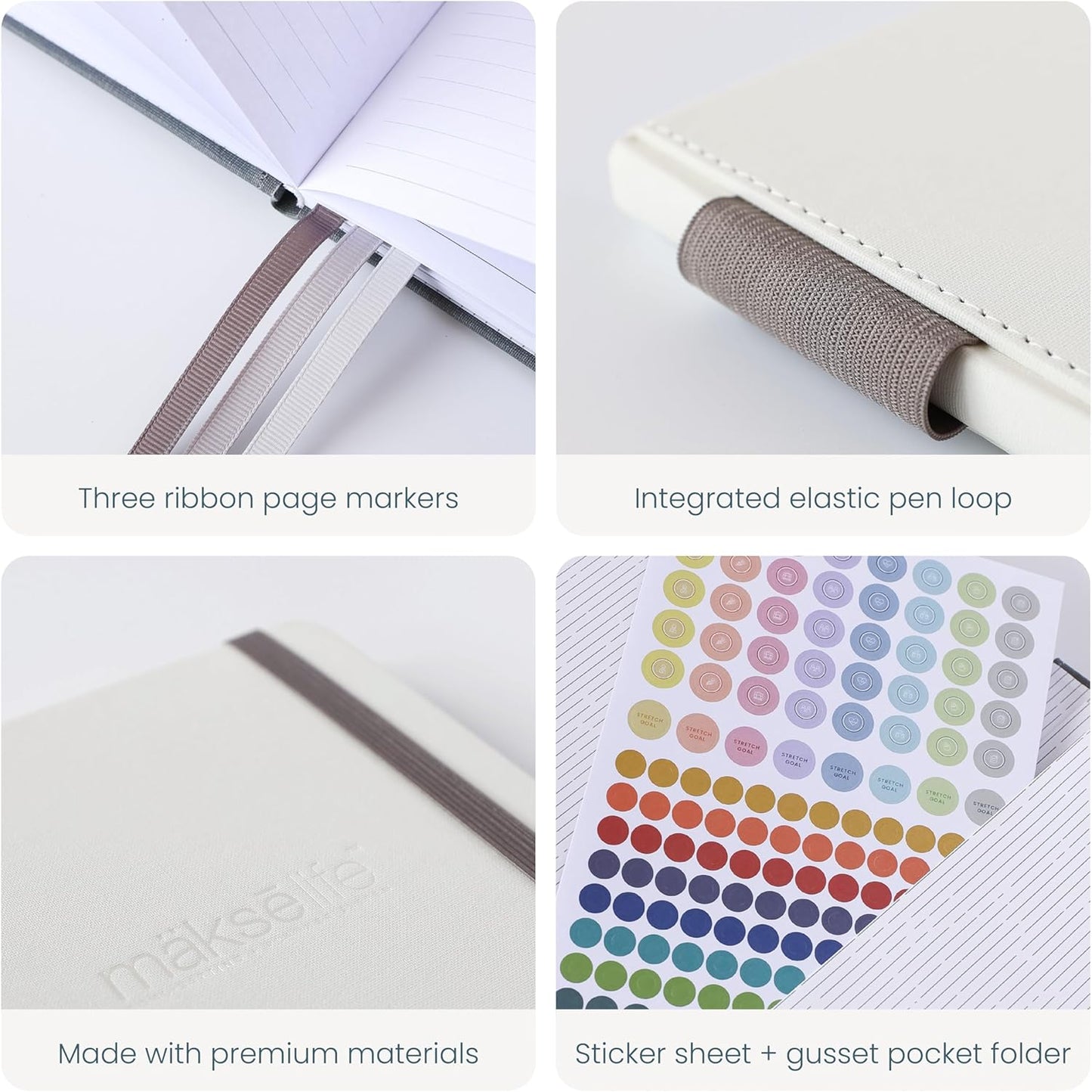 90-Day Quarterly Planner - Entrepreneur Goal Setting & Project Management, Undated 3-Month Productivity Planner for Small Business Owners, Cream