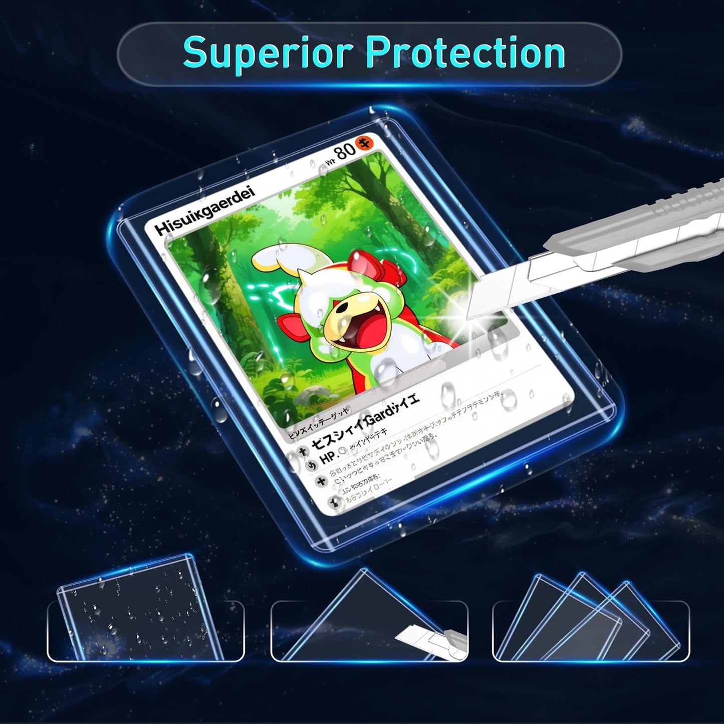 JohnBee Card Sleeves - 3"x4" Hard Plastic Top Loaders for Cards - Trading Card Sleeve & Baseball Card Holder - Premium Topload Ablum Photocard Holder for Sports, Game & Kpop Cards (500Soft+500Hard)