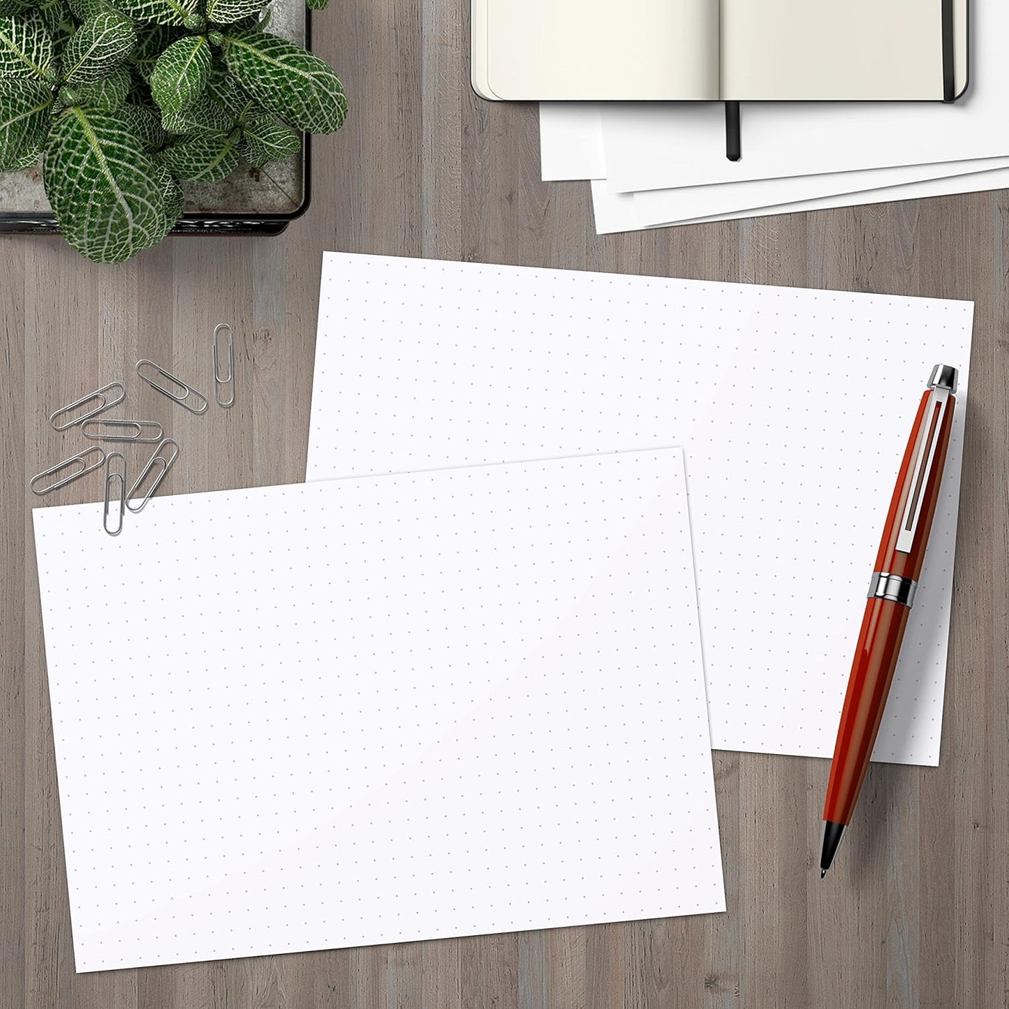 321Done Dot Grid Index Cards, Dot Pattern - Made in USA - Extra Large 5x7 (Set of 50) Dot Bullet 0.20" Double-Sided Planner Journal, Planning Graph Ruled Thick Heavy Duty Cardstock, 1/4 inch, White